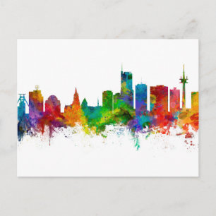 Essen Tyskland Skyline Vykort