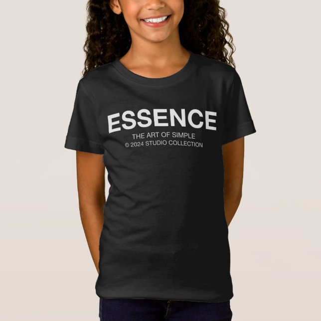 ESSENCE  Minimalist Typography T Shirt (Framsida)
