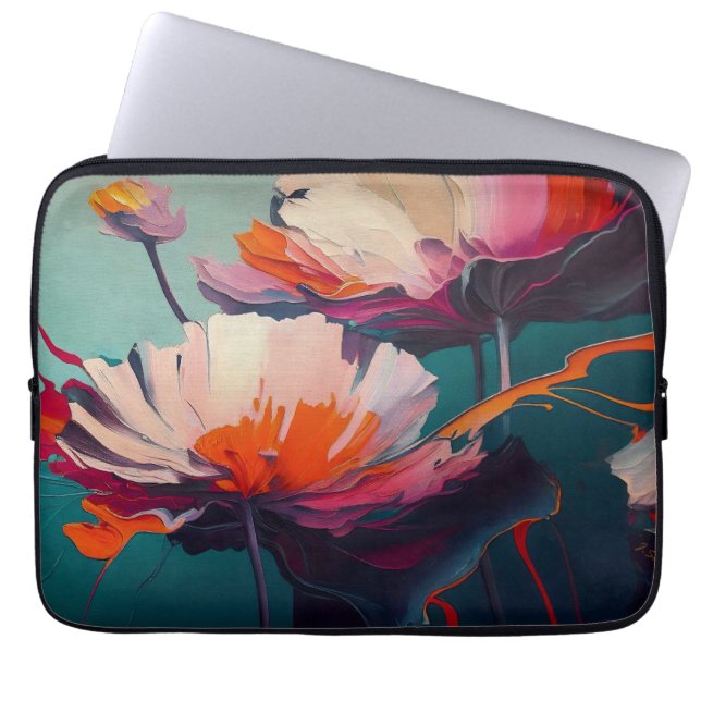 Essence Of The Garden III – Lysande blomrörelse Laptop Fodral (Framsidan)