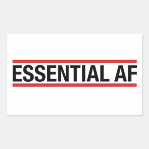 Essential AF Rektangulärt Klistermärke