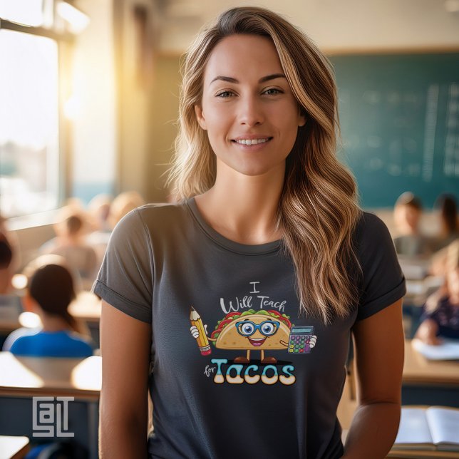 Essential I will Teach for Tacos Math Teacher Fema T Shirt (Skapare uppladdad)