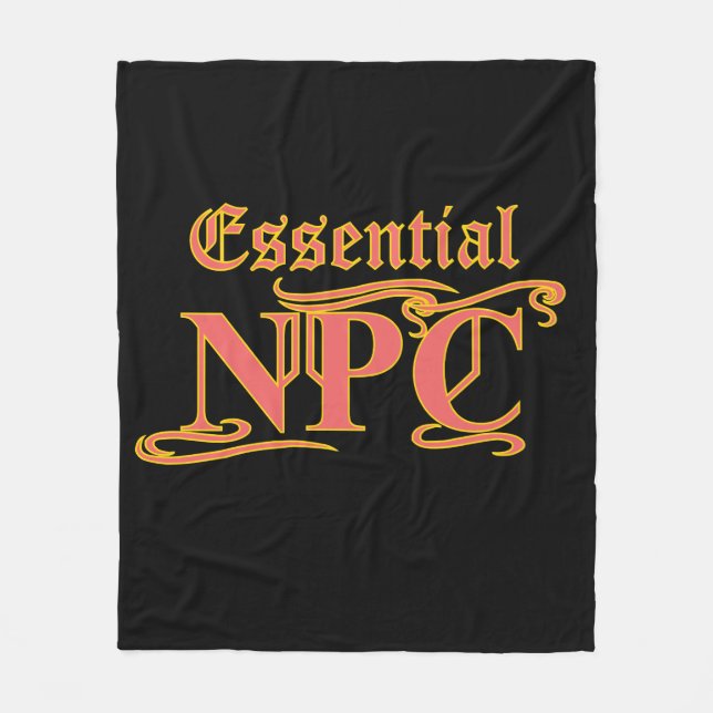 Essential NPC Maim inte Rob eller Döda Funny RPG Fleecefilt (Framsidan)