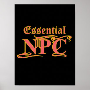 Essential NPC Maim inte Rob eller Döda Funny RPG Poster
