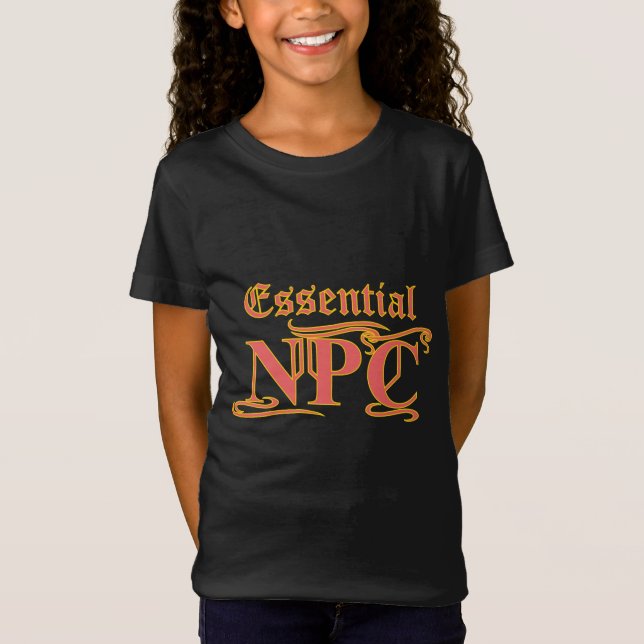 Essential NPC Maim inte Rob eller Döda Funny RPG T Shirt (Framsida)