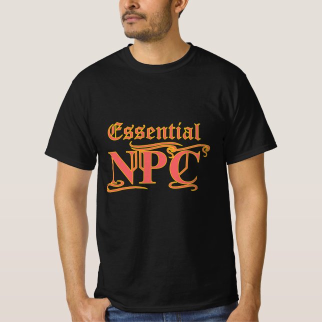 Essential NPC Maim inte Rob eller Döda Funny RPG T Shirt (Framsida)