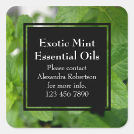 Essential Oil Anpassningsbar Prated Business Flask Fyrkantigt Klistermärke