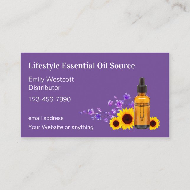 Essential Oils Distributor Visitkort (Framsida)