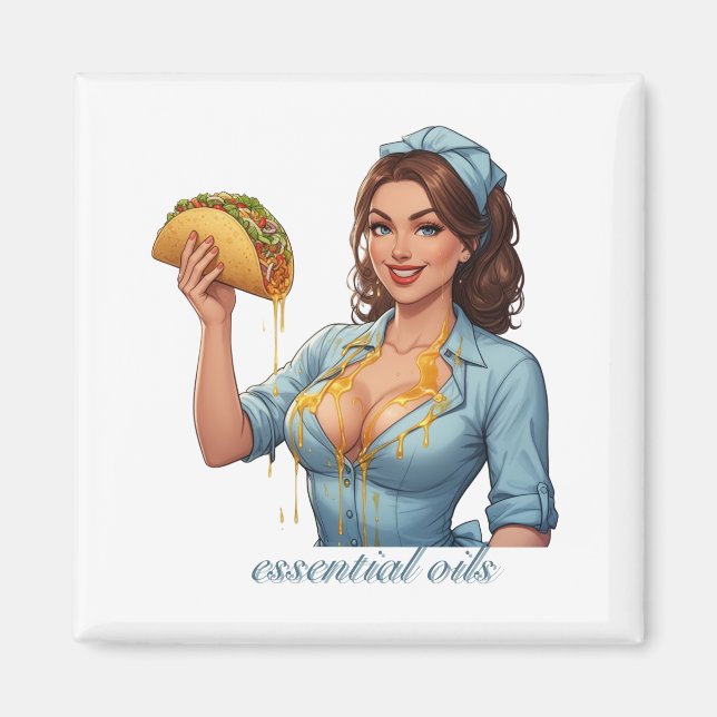 Essential Oils Funny Taco Illustration | Girly Magnet (Framsidan)