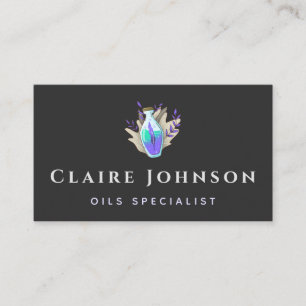 Essential Oils Specialist Lila Potion Löv Plant Visitkort