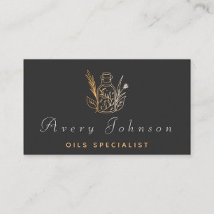 Essential Oils Specialist Magic Ombre Drawn Flaska Visitkort