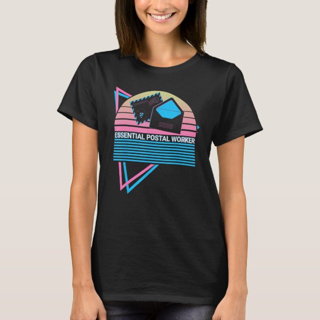 Essential Postal Worker Postal Service Postman Ret T Shirt (Framsida)