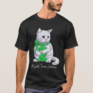 Essential Tremor Medvetenhet Månad Grön Band Katt T Shirt