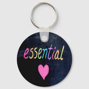 Essential Worker Support Heart på kalk Board Nyckelring