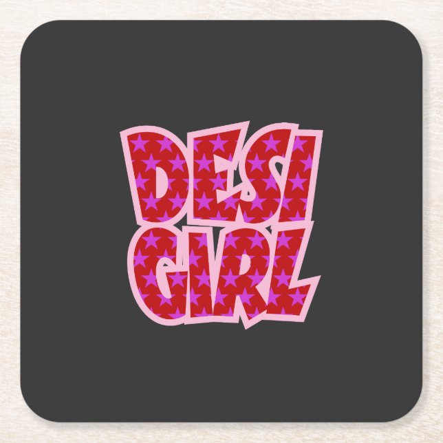 Essentials Bollywood Inspired Gifts Underlägg Papper Kvadrat (Framsidan)