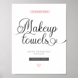 Essentials för Airbnb - Makeup Towel-tecken Poster