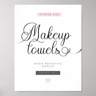 Essentials för Airbnb - Makeup Towel-tecken Poster
