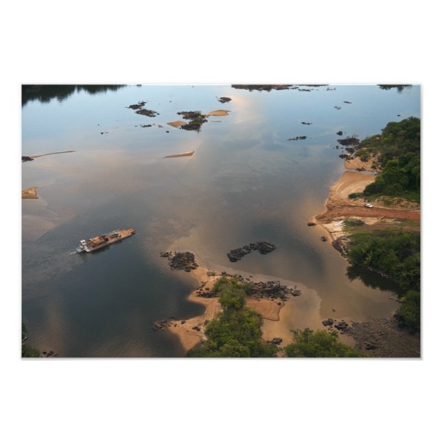 Essequibo River, den längsta floden i Guyana, och Fototryck (Framsidan)