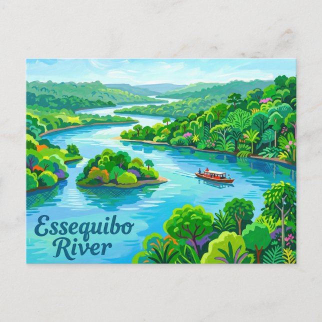 Essequibofloden Guyana Vykort (Framsida)
