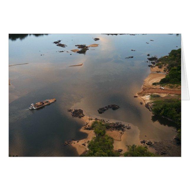 Essequibofloden, Guyanas längsta flod, och 2 Hälsningskort (Framsidan Horizontal)