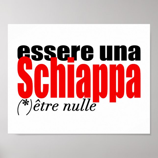 Essere una Schiappa être nulle en français Poster (Framsidan)