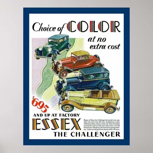 Essex, Challenger Automobile Poster (Framsidan)