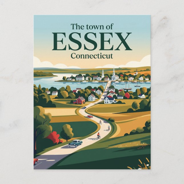 Essex Connecticut Vykort (Framsida)