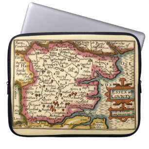 Essex County England Old Antiquarian Atlas Karta Laptop Fodral