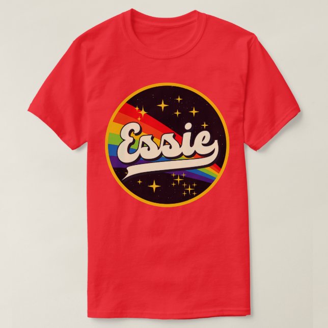 Essie Rainbow in Space Vintage Stil T Shirt (Design framsida)