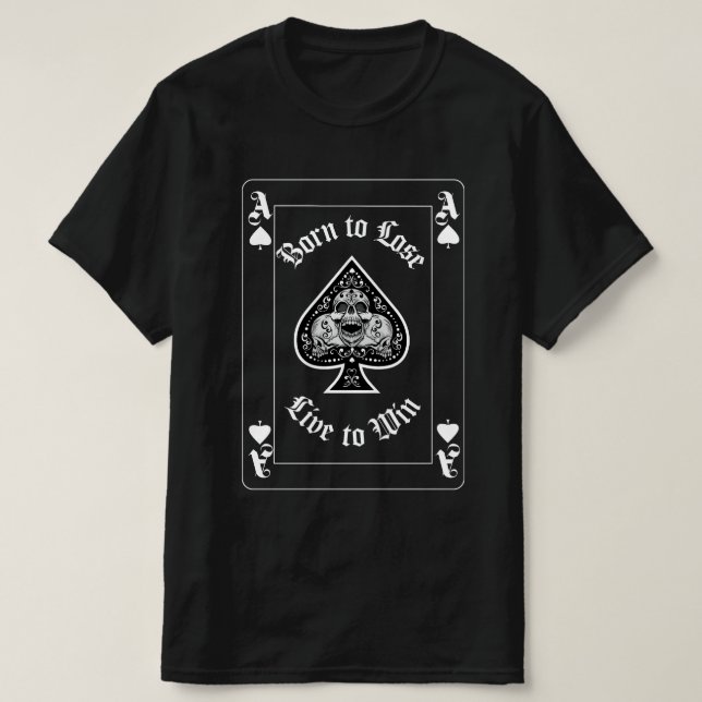 Esskort Spader Spelkort T-shirt (Design framsida)
