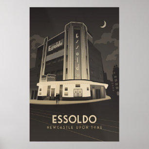 Essoldo Cinema Newcastle Reseskylt Poster