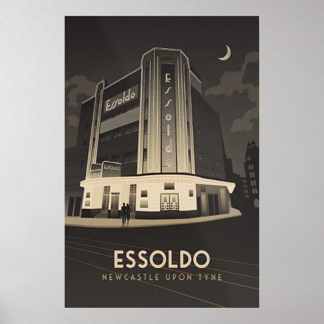 Essoldo Cinema Newcastle Reseskylt Poster (Framsidan)