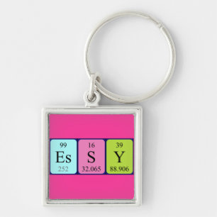Essy Periodisk nyckelring bord namn