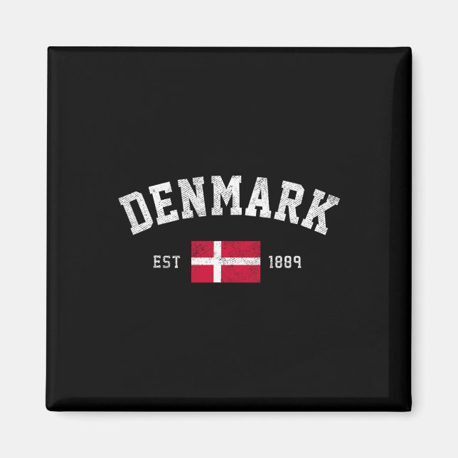 Est. 1889 Danska flaggans självständighetsdag  Magnet (Framsidan)