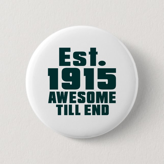 Est. 1915 enorma kassalåda avslutar knapp (Framsida)