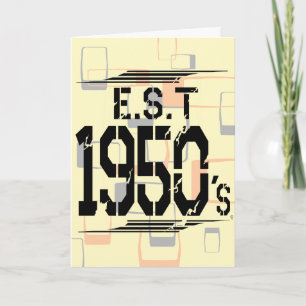 Est 1950-talet - 60:e till 70:e födelsedag inbjudan