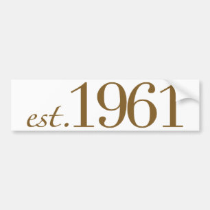 Est 1961 (Födelseår) Bildekal