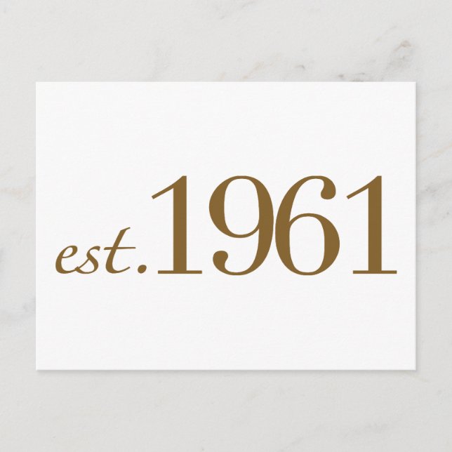 Est 1961 (födelseår) vykort (Framsida)