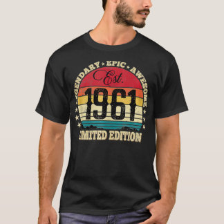 Est 1961 Limited Edition  60th Birthday Cute Vinta T Shirt