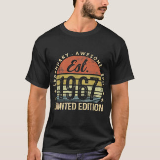 Est 1967 Begränsad utgåva 55 gåvor från födelsedag T Shirt