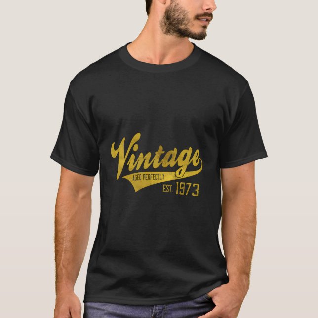 Est 1973 50 år gammal dag 50 t shirt (Framsida)