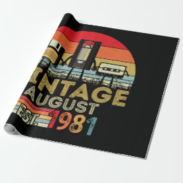 EST 1981 augusti Vintage 40 födelsedagar Presentpapper