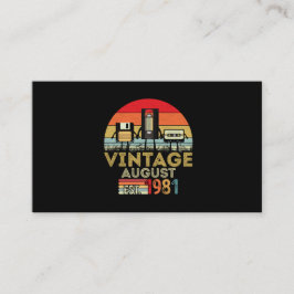 EST 1981 augusti Vintage 40 födelsedagar Visitkort