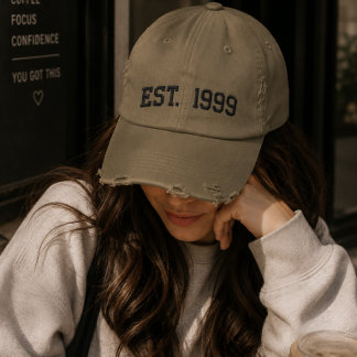 EST. 1999 Vintage Födelsedagsbasebollmössa Broderad Keps