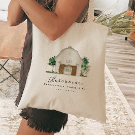 Est-året för familjens Namn Beach Bag Farmhouse Ba Tygkasse