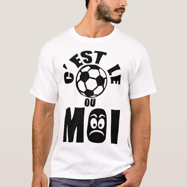 est foot ou moi expression femme  football 1 t shirt (Framsida)