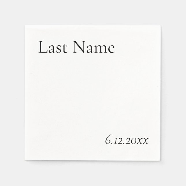 Est. Newlyweds Napkins Pappersservett (Framsidan)