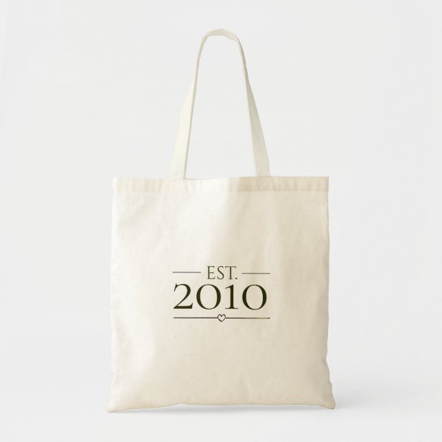 Est Personlig Års Minimalistisk Etablerad Design Tygkasse (Framsidan)