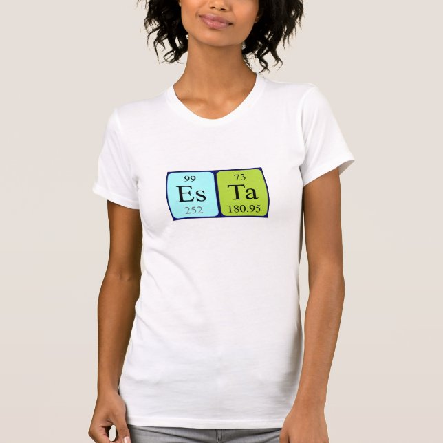 Esta Periodisk skjorta bord namn T-shirt (Framsida)