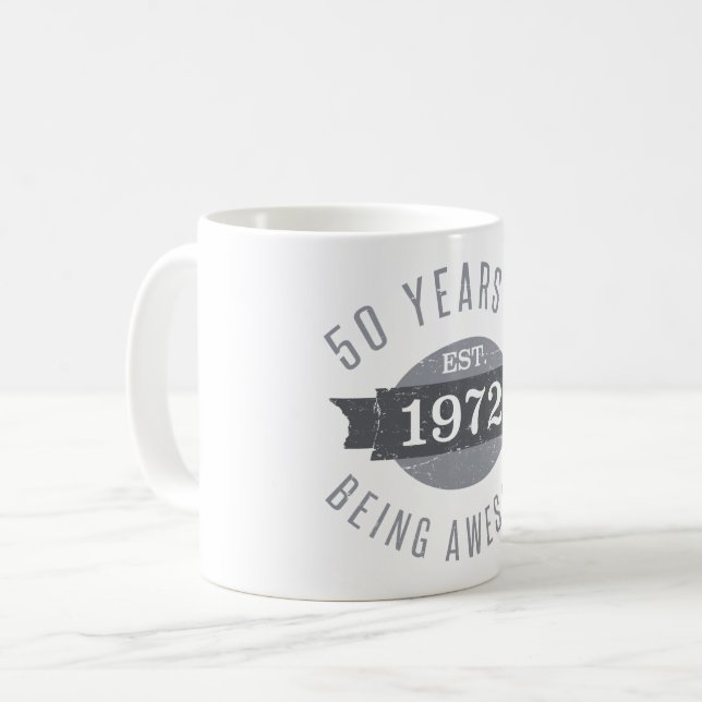 Established 1972 50th Birthday Kaffemugg (Framsida vänster)