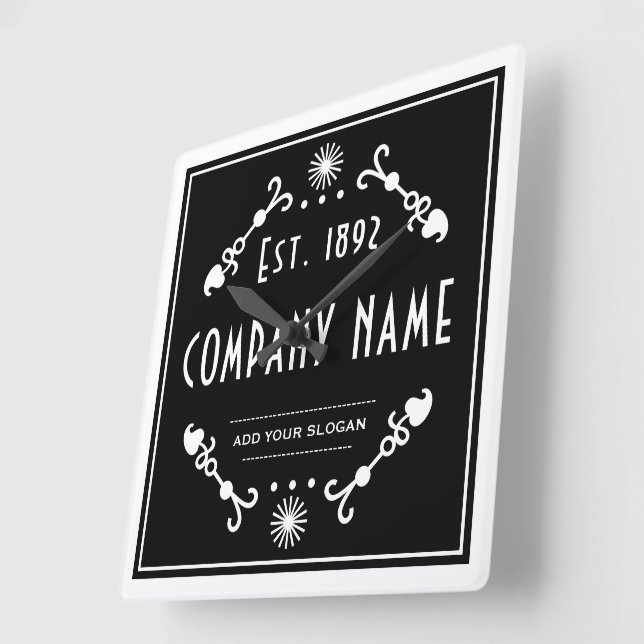 Established Business Name, Decorative Fyrkantig Klocka (Vinkel)